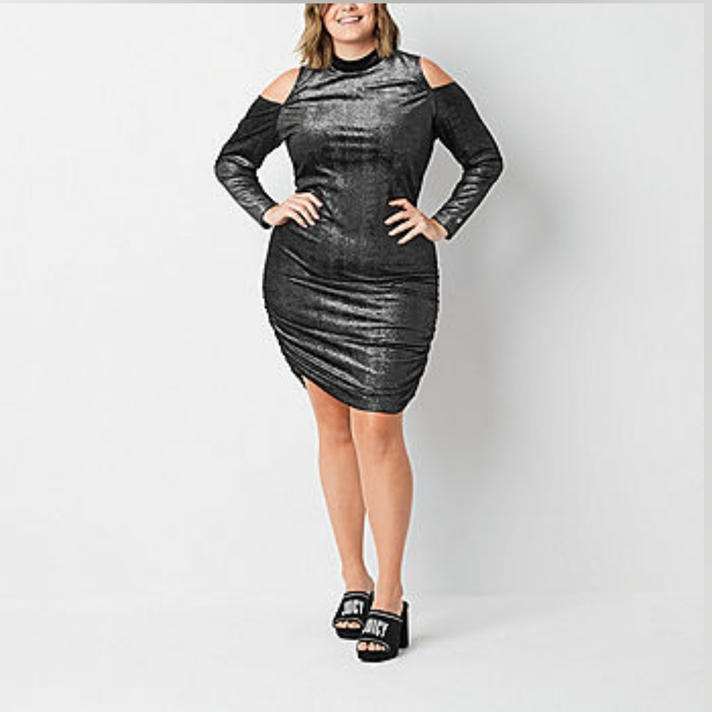 Juicy By Juicy Couture Long Sleeve Cut Outs Bodycon Dress